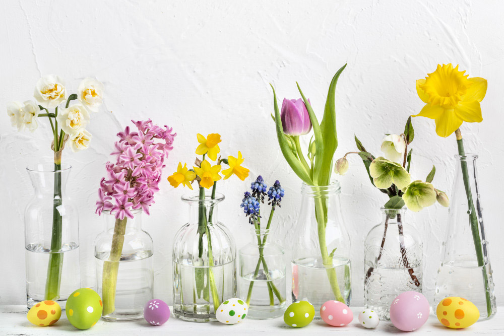 blumen und ostereier