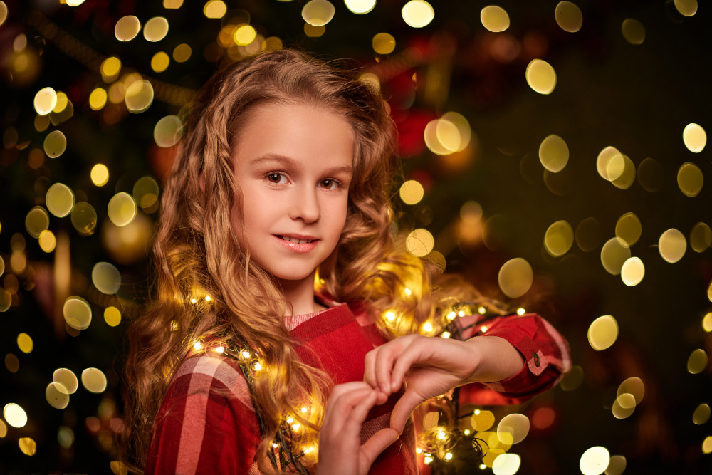 mädchen lichterkette