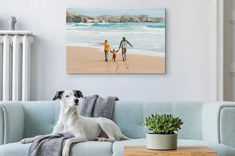 Leinwanddruck mit Pärchen und Kind