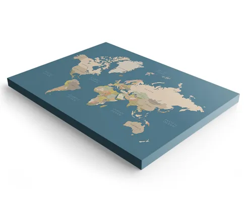 leinwand weltkarte gesamtansicht