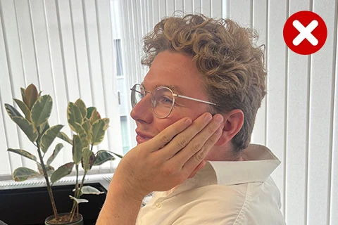 Mensch im Seitenprofil